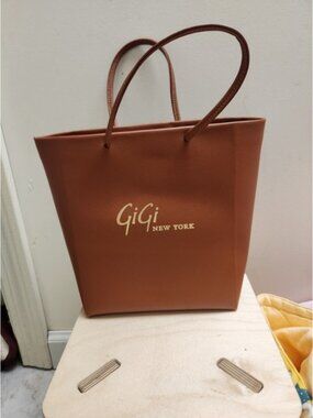 Gigi New York Tote Bag Brown Leather Top‎ Handle Shoulder Bag